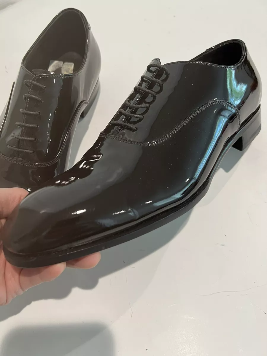 Prada patent hotsell leather shoes