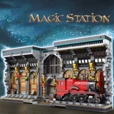 2795PCS Bahnhof Magie Buchstütze MOC Modell Bausteine Street View Montage Bricks