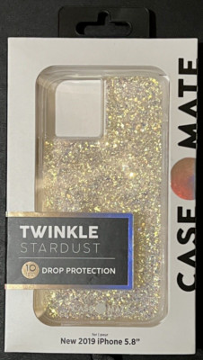 Case Mate For iPhone 11 Pro /XS/X Gold Twinkle Clear Case Glitters with Magsafe