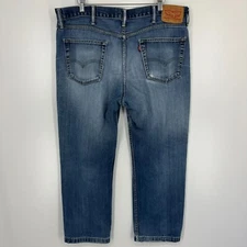 Levi's Jeans Men's Size 38 Blue 514 Medium Wash Zip Fly Cotton 27" Inseam