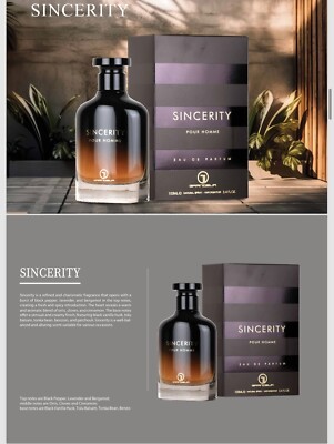 Sincerity Pour Homme Perfume by Grandeur Eau de parfum 3.4oz.