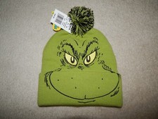 GRINCH WHO STOLE CHRISTMAS BEANIE CAP NEW WITH TAGS