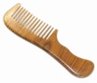 Handcraft Green Sandalwood Sandal Wood Hair Care Comb Anti Static Gift 17.5cm