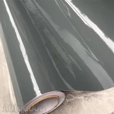 12" x 60" Super Gloss Glossy Nardo Gray Vinyl Film Wrap Air Bubble Free 1ftx5ft