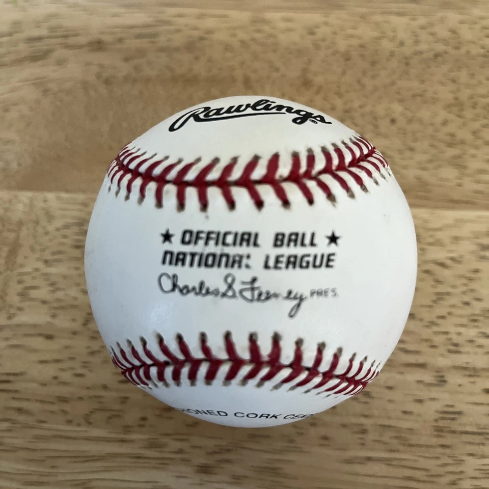 Warren Spahn HOF Braves Signed Autograph Charles Feeney NL Baseball - Image 3 of 4