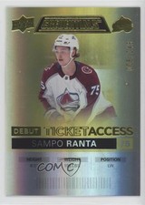 2021 Upper Deck Credentials Debut Ticket Access Yellow /249 Sampo Ranta #98 1r8m