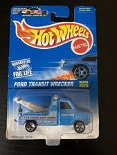 Hot Wheels Blue Ford Transit WRECKER W/Moveable Hook