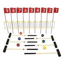 Amish-Made Deluxe Flag Croquet Golf Game Set