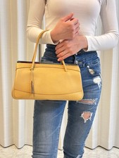 GUCCI Beige Leather Handbag Shoulder Bag Tote Made in Italy with Dust Bag