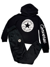 Converse All Star Chuck Taylor Hoodie Joggers Kids XL Black 2 Piece Set