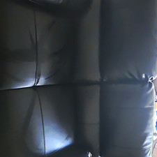 Black Faux Leather Sofa