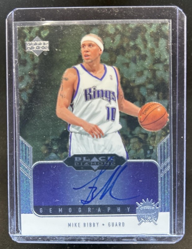 2004-05 Black Diamond Mike Bibby GemoGRAPHy Auto Autograph #GEM-MB Kings