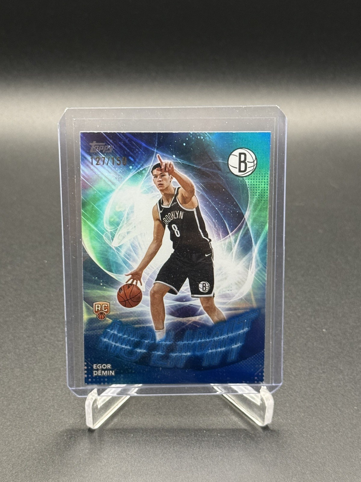 2025-26 Topps Egor Demin No Limit Blue Foil Rookie RC #d /150 Brooklyn Nets