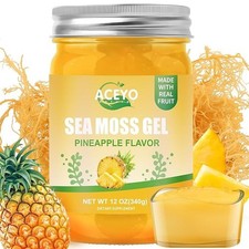  12 OZ Irish Sea Moss Gel Organic Raw Vegan Pineapple Flavored Natural Seamoss