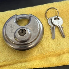 ABUS Diskus No 24 Hardened Stainless Steel Disc Weatherproof Padlock Lock