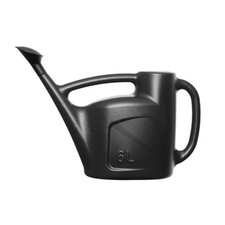 6L Black Watering Can With Detachable Sprinkler Rose For Indoor Outdoor Watering