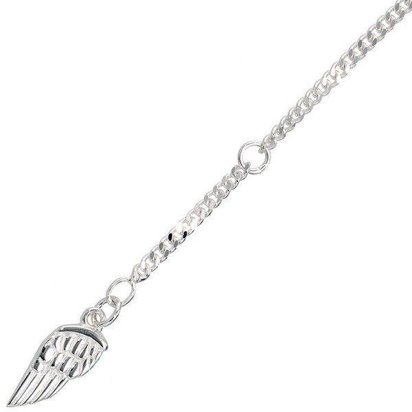 FußKette FußKettchen FlüGel, 925 Echt Silber Sterlingsilber, 25Cm, FußSchmuck-image
