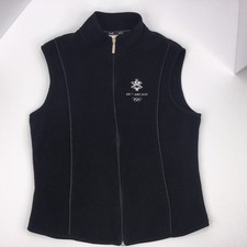 Salt Lake City 2002 Olympic Winter Games Official Men s Lg Black Fleece Vest