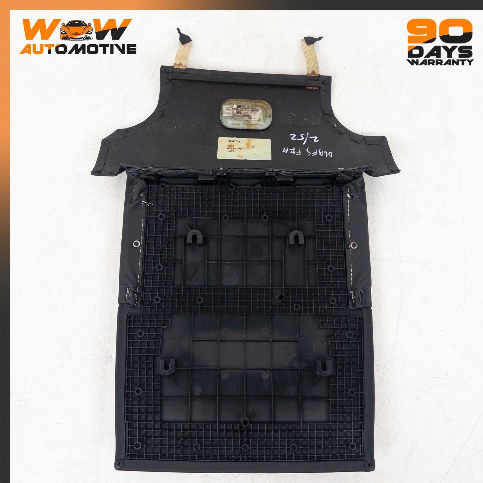 06-13 BENTLEY CONTINENTAL FLYING SPUR FRONT RIGHT SEAT BACK PANEL COVER BLACK OE