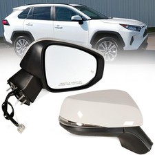 Right Passenger Side Mirror Fits 2019-2025 Toyota Rav4 R-8pins, Super White