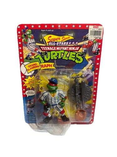 TMNT sewer Sports 1991 Grand Slammin Raph Playmates Figure Vintage