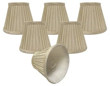 , Inc. Clip on Pleated Empire Chandelier Lamp Shade Flame Clip Fitter, CSO-10...