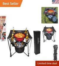 All-in-One Portable Tailgating Table  - Cooler, Snack, & Cup Holders Beach & BBQ