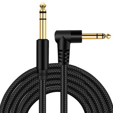 1/4 Inch TRS Instrument Cable 3Ft, 6.35mm to Stereo Black