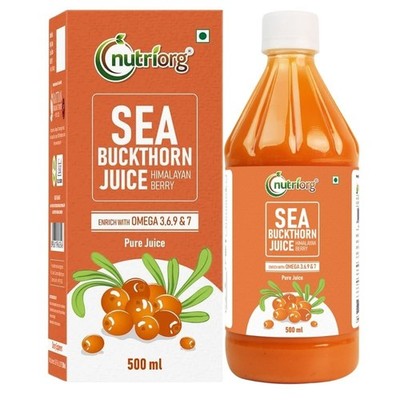 NutriOrg Himalayan Sea Buckthorn Berry Pulp Juice 500ml Omega 3,6,7,9 Vitamin C