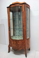 Vetrinetta Vintage Intarsiata con Fregi in ottone 