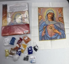 Kroshe bead embroidery kit Virgin Mary B-192 Russian Made 19x27” Read