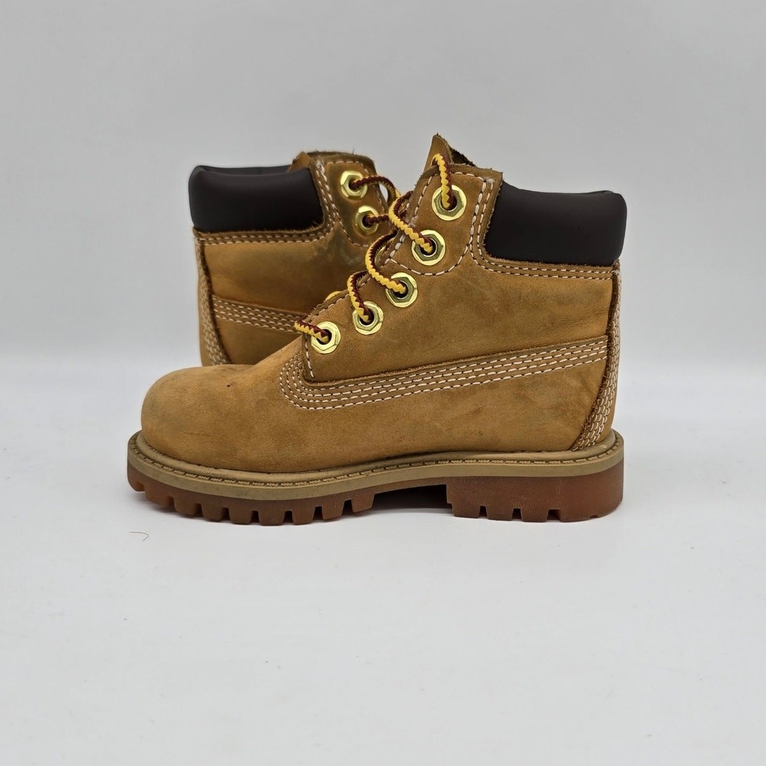 Timberland Kids Leather Wheat Nubuck Primaloft Boots Brown/Tan SZ 7 Little kids