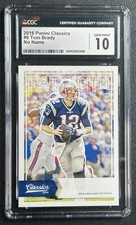 TOM BRADY CGC 10 2016 PANINI CLASSICS #6 NO NAME VARIATION PATRIOTS 3086