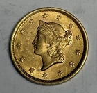 AU+ 1852 Liberty Head Gold Dollar (all original) U.S. $1 Type 1 Coin Almost UNC