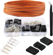 270 PCS JR Servo Connector Kit, 5M Wire, Male/Female, Futaba/Hitec Compatible