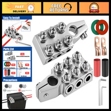 Heavy Duty Battery Terminal Connectors, 8AWG to 4/0 Gauge, 12-Way Clamps, Positi