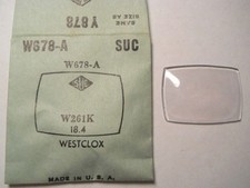SUC W678-A Watch Crystal For Westclox Wrist Ben 26.1 x 18.4 mm Replacement Part