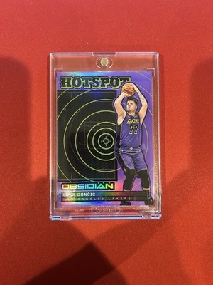2024-25 Panini Obsidian - Luka Dončić #12 HOTSPOT Purple /75 Lakers Color Match