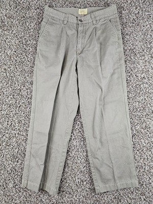 Vintage Camel Active Mens Sz 33 Pleated Front Denim Chino Pants Gray
