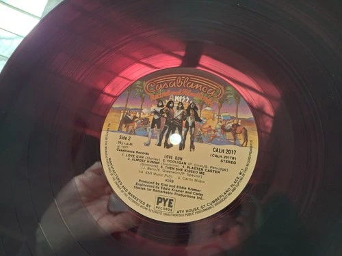 KISS LOVE GUN Original Translucent RED vinyl PYE 1977 UK LP MINT PLAY COPY