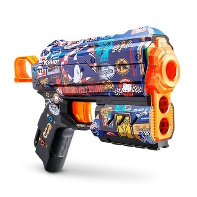 ZURU XSHOT SKINS FLUX SONIC RACE TEAM 2 PACK 16 DARTS ZURU 36740H - BLUE/ORANGE