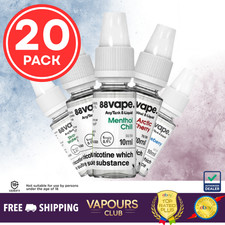 88 Vape Original E Liquid 30 Flavours | 20x10ml For �20.99  FREE TRACKED POSTAGE