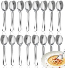 12 Pcs Tablespoons Dinner Spoons Food Grade Stainless Steel Silverware Cutlery S