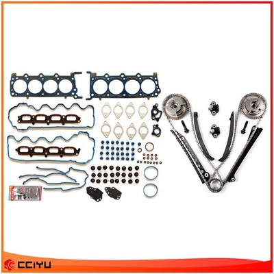 Head Gasket Set Timing Chain Kit & Cam Phaser For 5.4L 2007-2007 Lincoln Mark LT