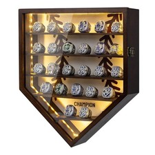 Championship Ring Display Case Display 25pcs Rings,Baseball Ring Display Case...