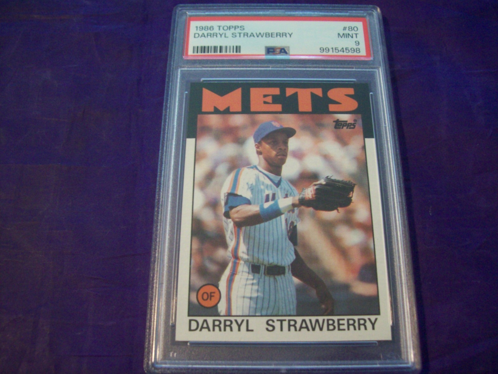 1986 TOPPS #80 DARRYL STRAWBERRY PSA 9