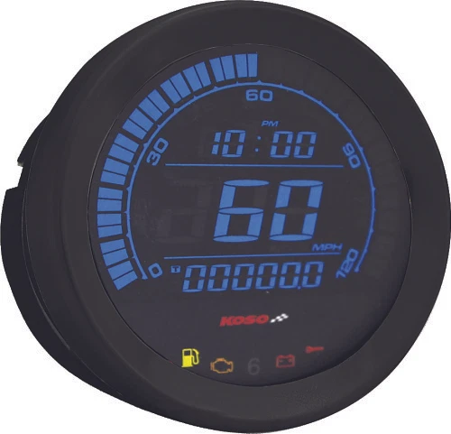 Koso North America Digital Gauge Cluster - Black Motorcycle Street Bike BA050903 - Image 4 of 4