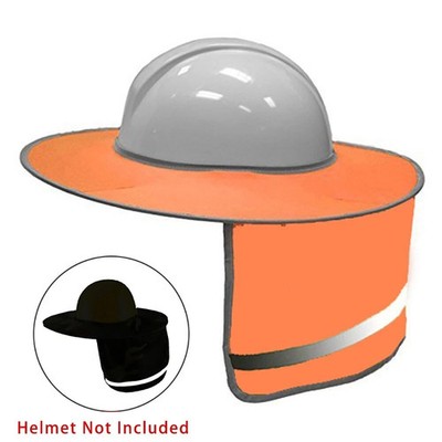 SICHERHEITSSCHUTZHUT NACKENSCHUTZ HELM SONNENSCHUTZ HI VIZ REFLEKTIERENDE STREIFEN