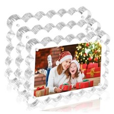 3 Sets 4x6 Acrylic Picture Frame 10 10mm Thick Block Double Sided Magnetic