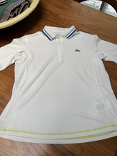 Women  s Lacoste Tennis Ultra-Dry Pique Polo White Slim EU 42